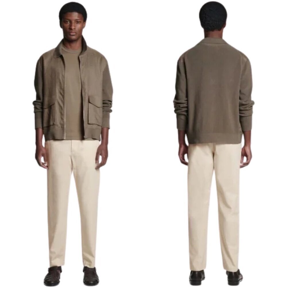 COS Twill Tapered Pants Trousers Men's 34R Tan Ivory Quiet Luxury Preppy Minimal